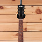 Gibson J-35 acoustic guitar Vintage Sunburst with rosewood fretboard and cream tuning pegs