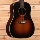 Gibson J-35 dreadnought acoustic guitar vintage sunburst with gold binding and 12-string configuration