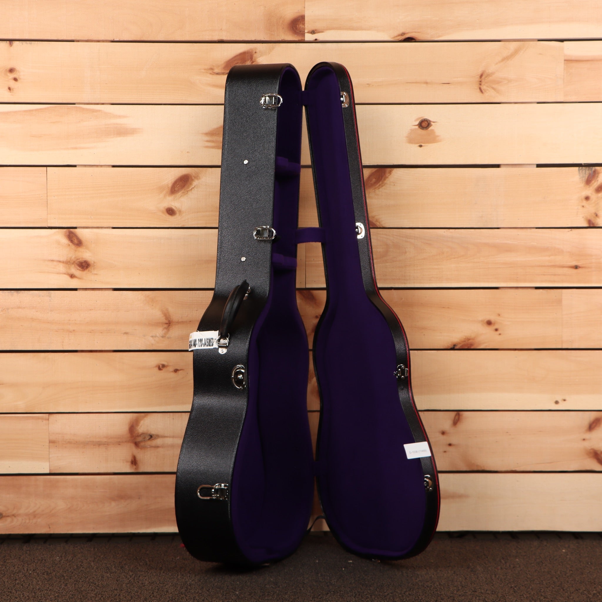 Gibson 1936 Advanced Jumbo acoustic guitar vintage sunburst with purple velvet interior hard case