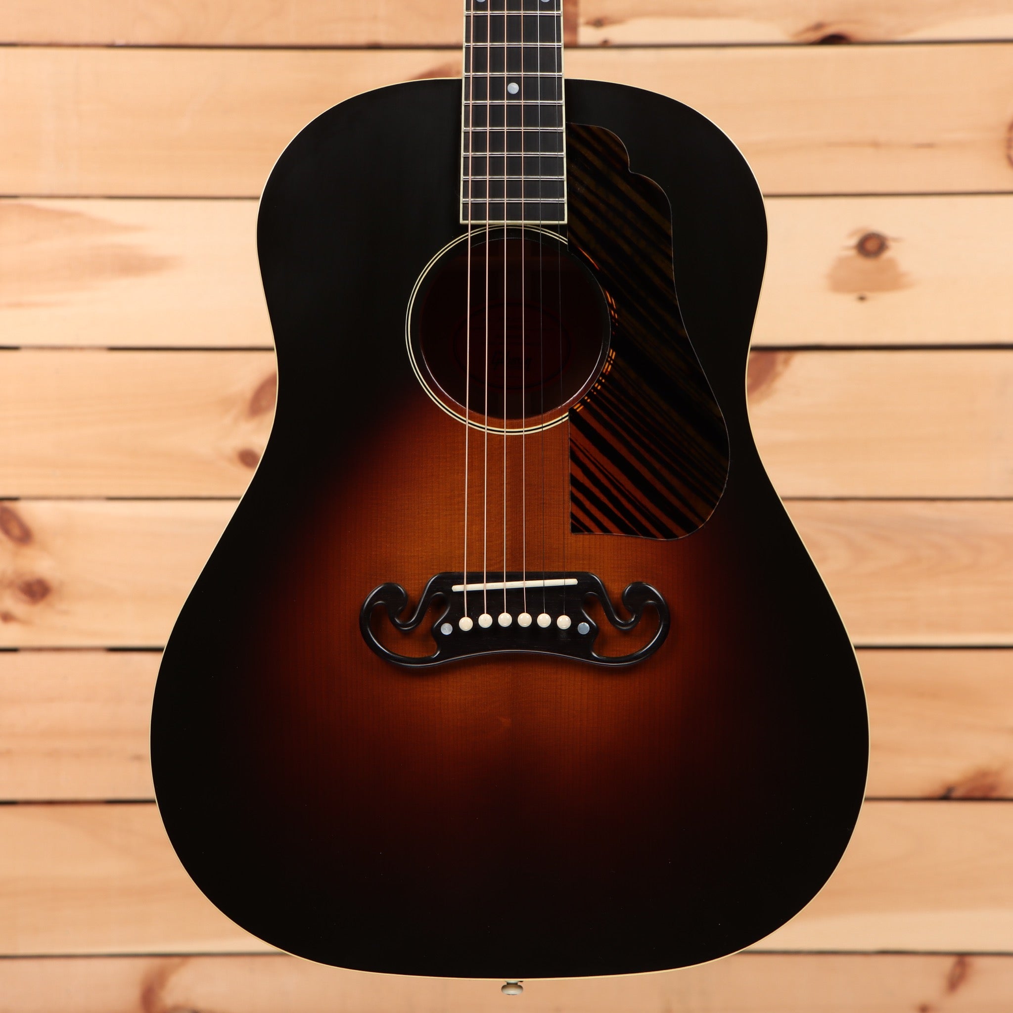 Gibson 1939 J55 Reissue dreadnought acoustic guitar Faded Vintage Sunburst with ornate pickguard