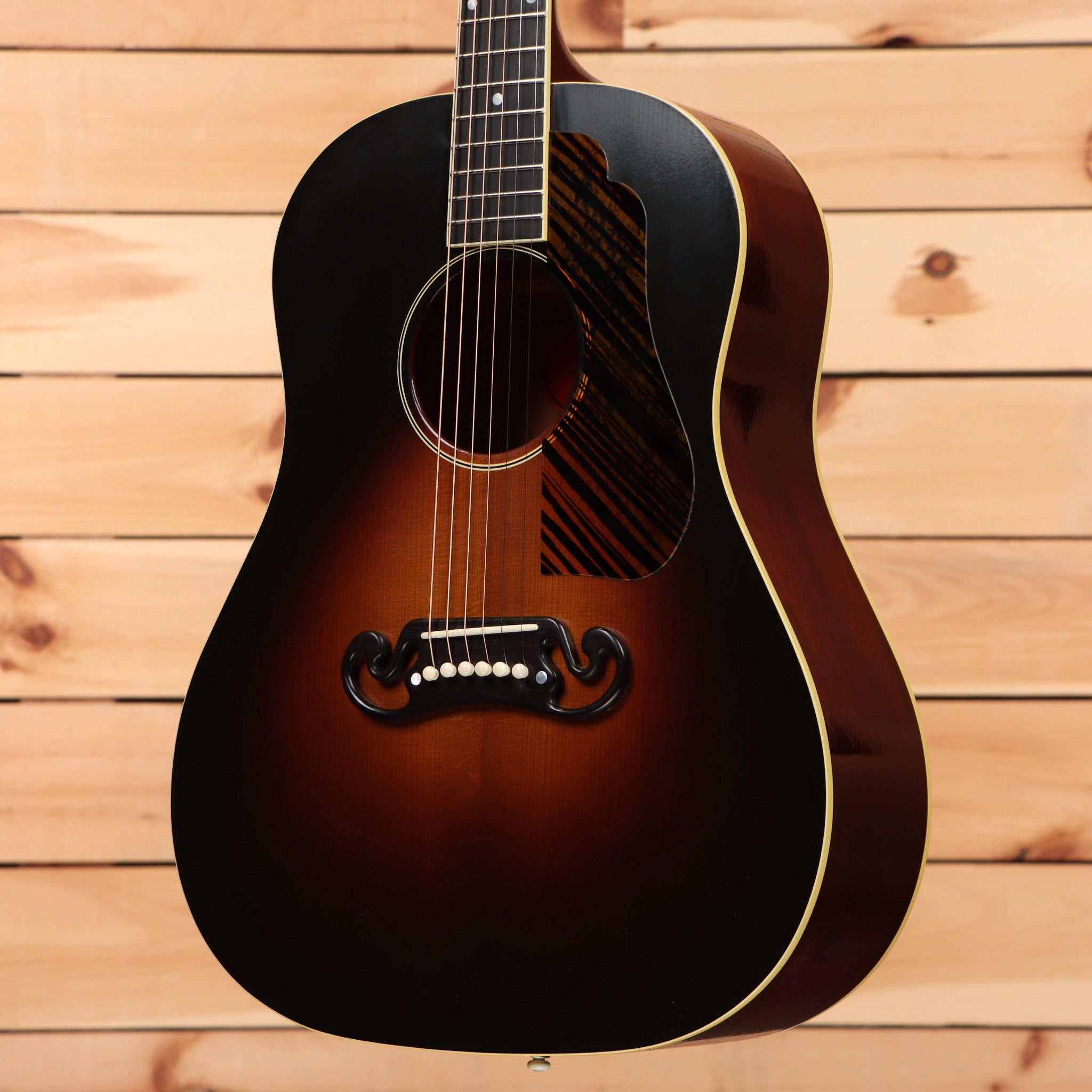 Gibson 1939 J-55 Reissue dreadnought acoustic guitar Faded Vintage Sunburst with black pickguard