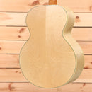 Gibson J-185 acoustic guitar antique natural finish with bound body and maple neck