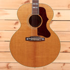 Gibson J-185 jumbo acoustic guitar antique natural with dark pickguard and rosewood fretboard