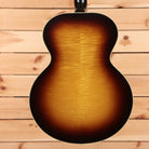 Gibson J-185 vintage sunburst acoustic guitar jumbo body with maple top binding