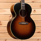 Gibson J-185 acoustic guitar vintage sunburst with black pickguard and cream binding