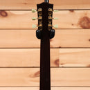 Gibson J-185 vintage sunburst jumbo acoustic guitar with gold tuning machines and black pickguard