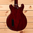Gibson 1958 Les Paul Junior Double Cut Reissue VOS Cherry Red semi-hollow electric guitar with P90 pickup