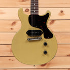 Gibson 1958 Les Paul Junior Double Cut Reissue VOS electric guitar TV Yellow with black pickguard and P90 pickup