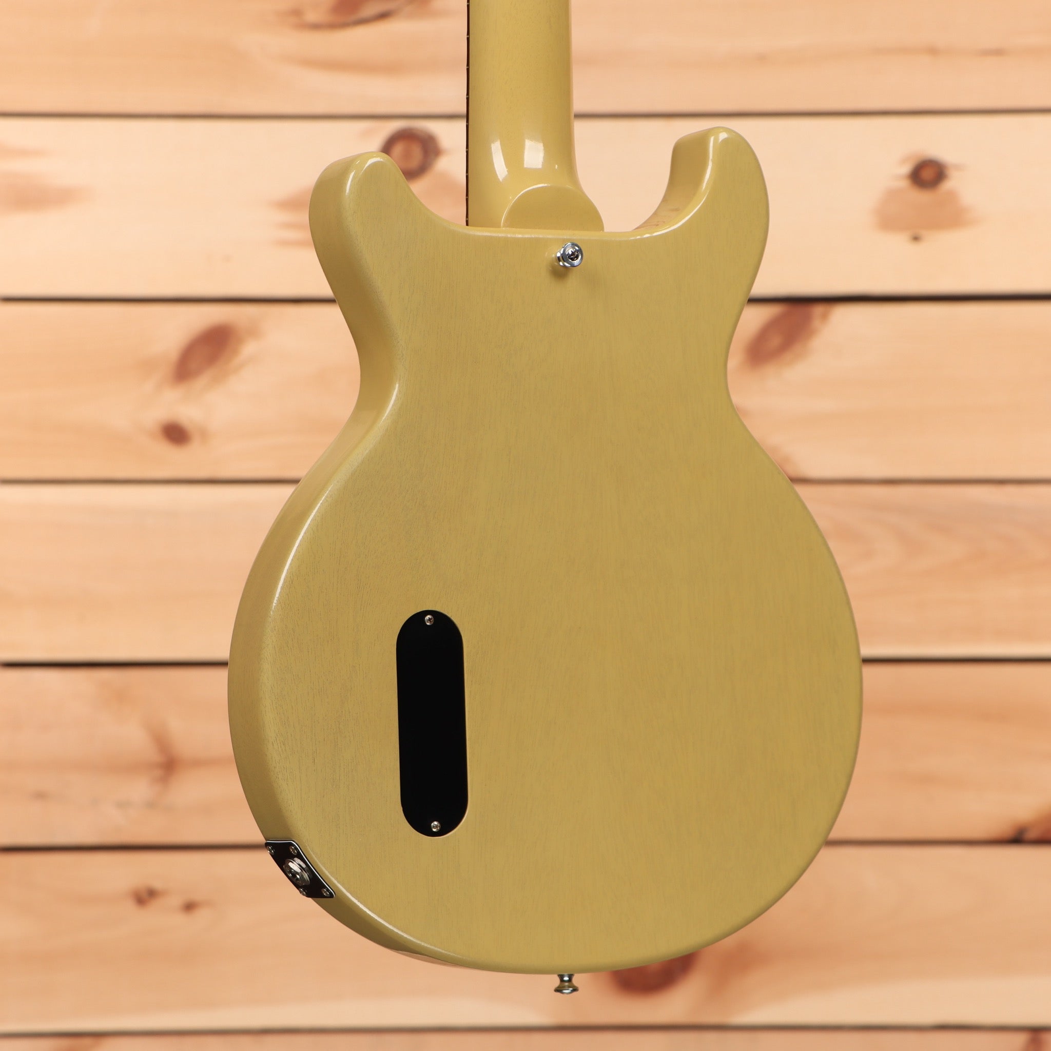Gibson 1958 Les Paul Junior Double-Cut Reissue VOS TV Yellow electric guitar with P90 pickup