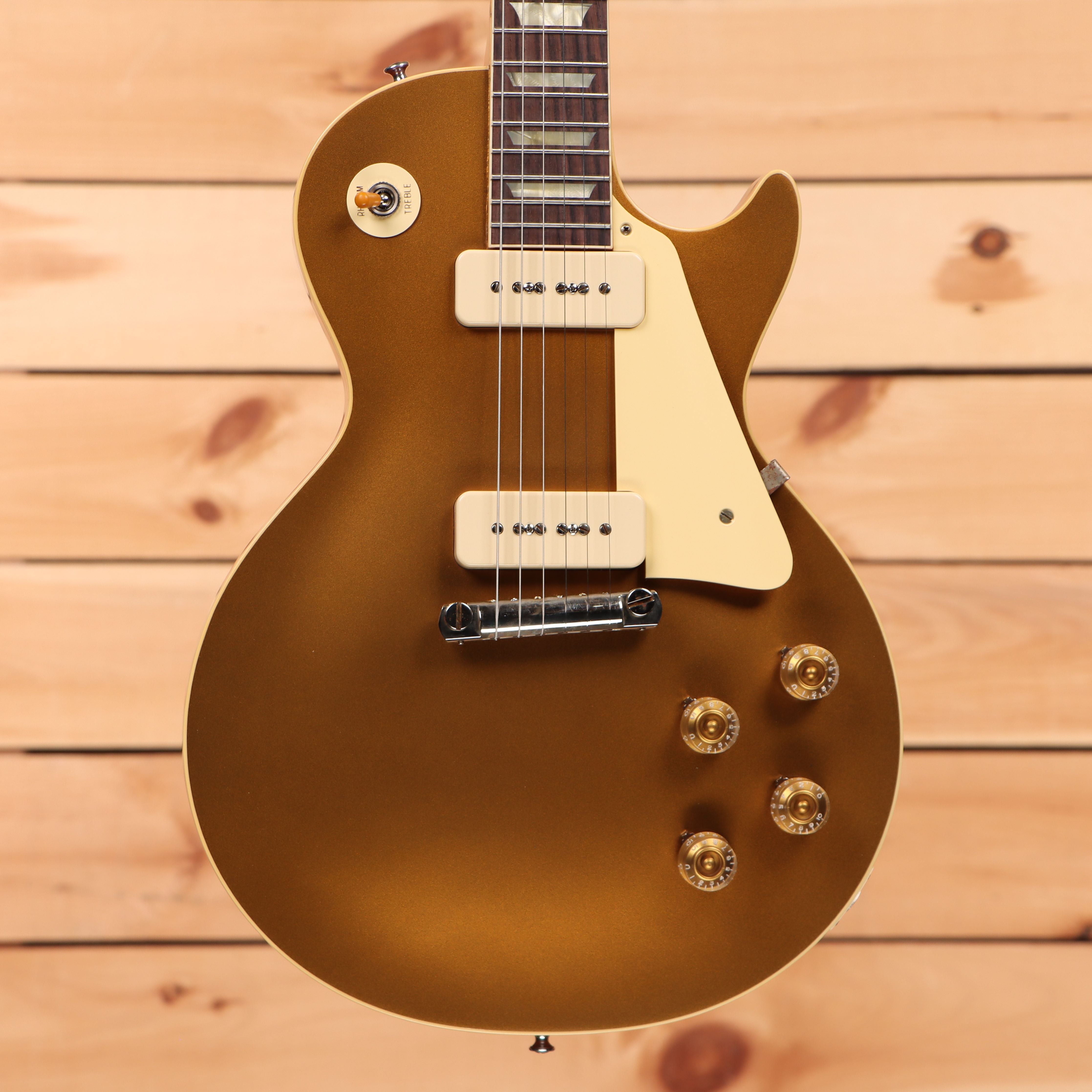 Gibson 1954 Les Paul Reissue VOS electric guitar double gold with gold hardware and humbucker pickups