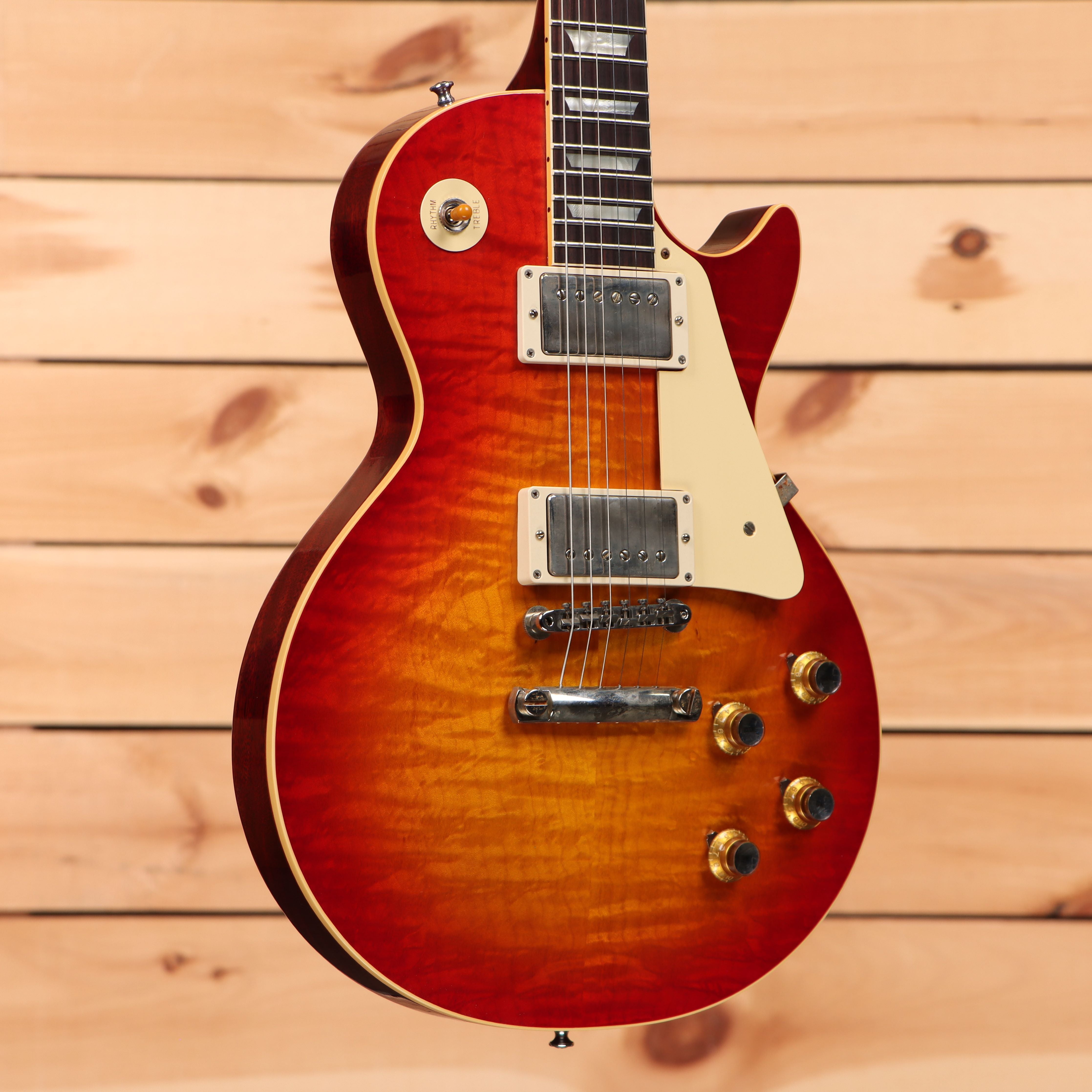 Gibson 1960 Les Paul Standard Reissue electric guitar Washed Cherry Sunburst with dual humbuckers and gold hardware