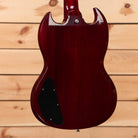 Gibson 1963 SG Special Reissue electric guitar cherry red with dual humbuckers and tremolo tailpiece