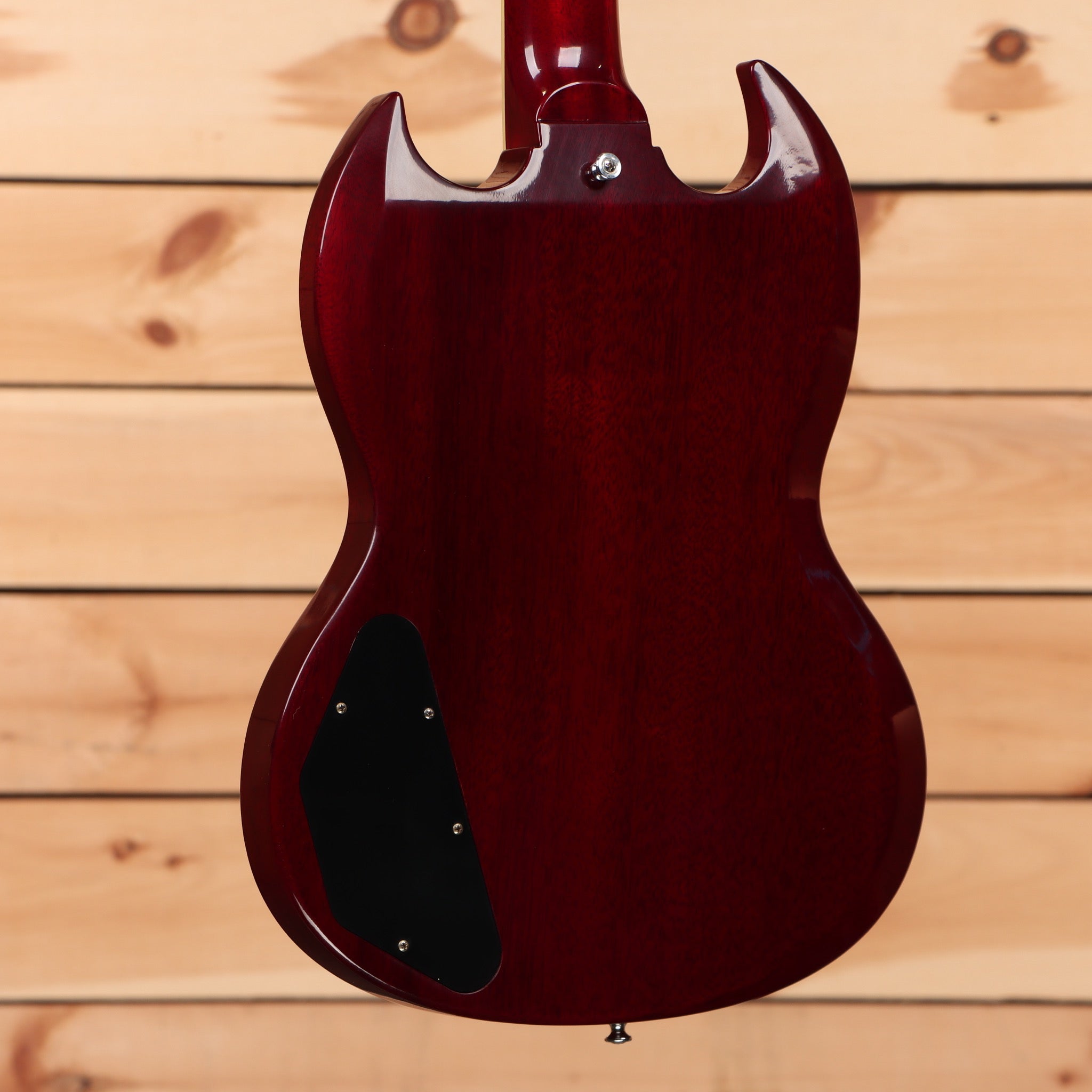 Gibson 1963 SG Special Reissue electric guitar cherry red with dual humbuckers and tremolo tailpiece