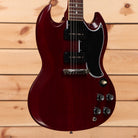 Gibson 1963 SG Special Reissue electric guitar cherry red with dual humbuckers and black pickguard