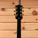 Gibson Les Paul Custom ebony electric guitar with gold hardware and dual humbuckers