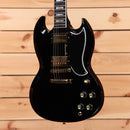 Gibson SG Custom 2-Pickup Ebony electric guitar with dual humbuckers and gold hardware