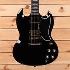 Gibson SG Custom 2-Pickup electric guitar Ebony with dual humbuckers and gold hardware