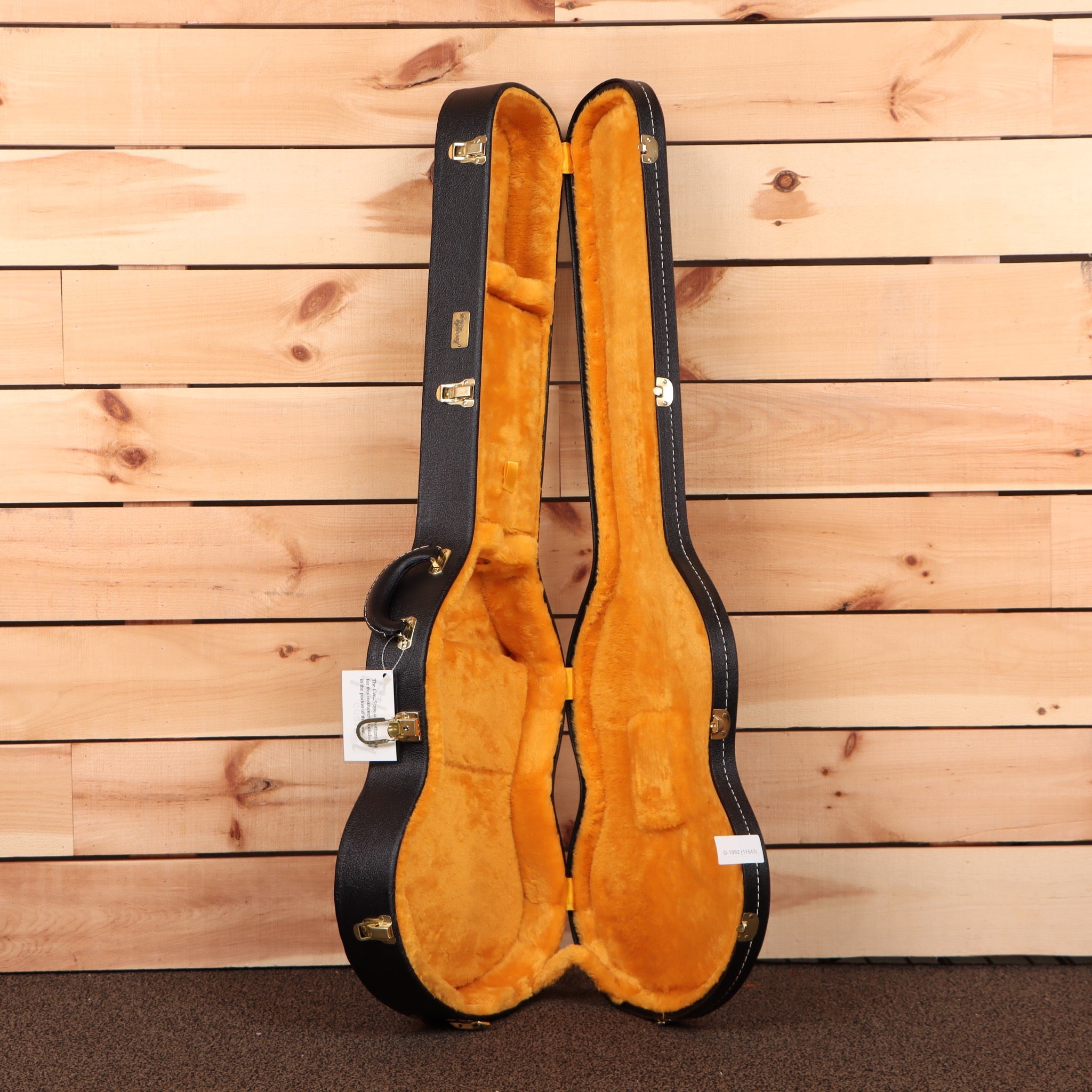Gibson SG Custom 2-Pickup electric guitar Ebony with orange plush-lined hard case