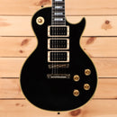 Gibson Peter Frampton Phenix Inspired Les Paul Custom VOS electric guitar Ebony with gold hardware and three humbuckers