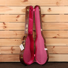 Gibson 1959 Les Paul Standard Reissue Ultra Light Aged Sunrise Teaburst electric guitar with burgundy case