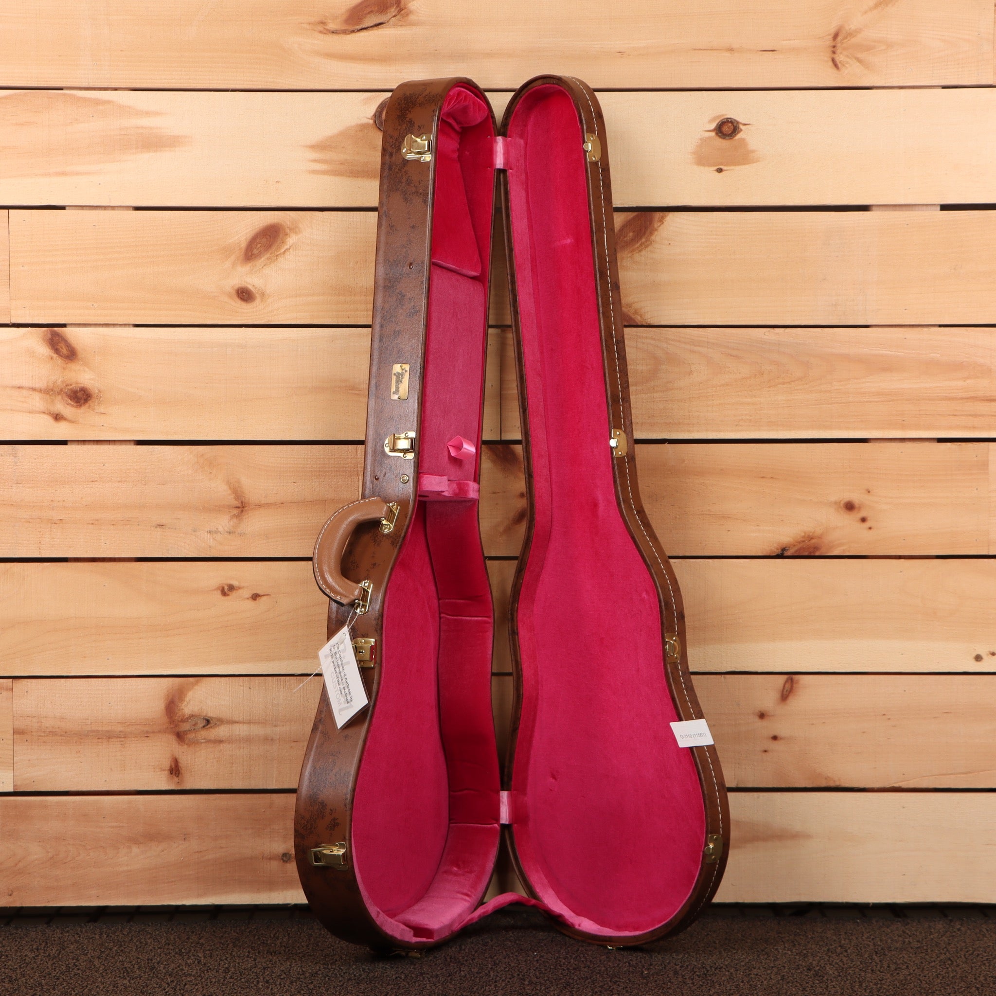Gibson 1960 Les Paul Standard Ultra Light Aged Wide Tomato Burst electric guitar with red velvet-lined case