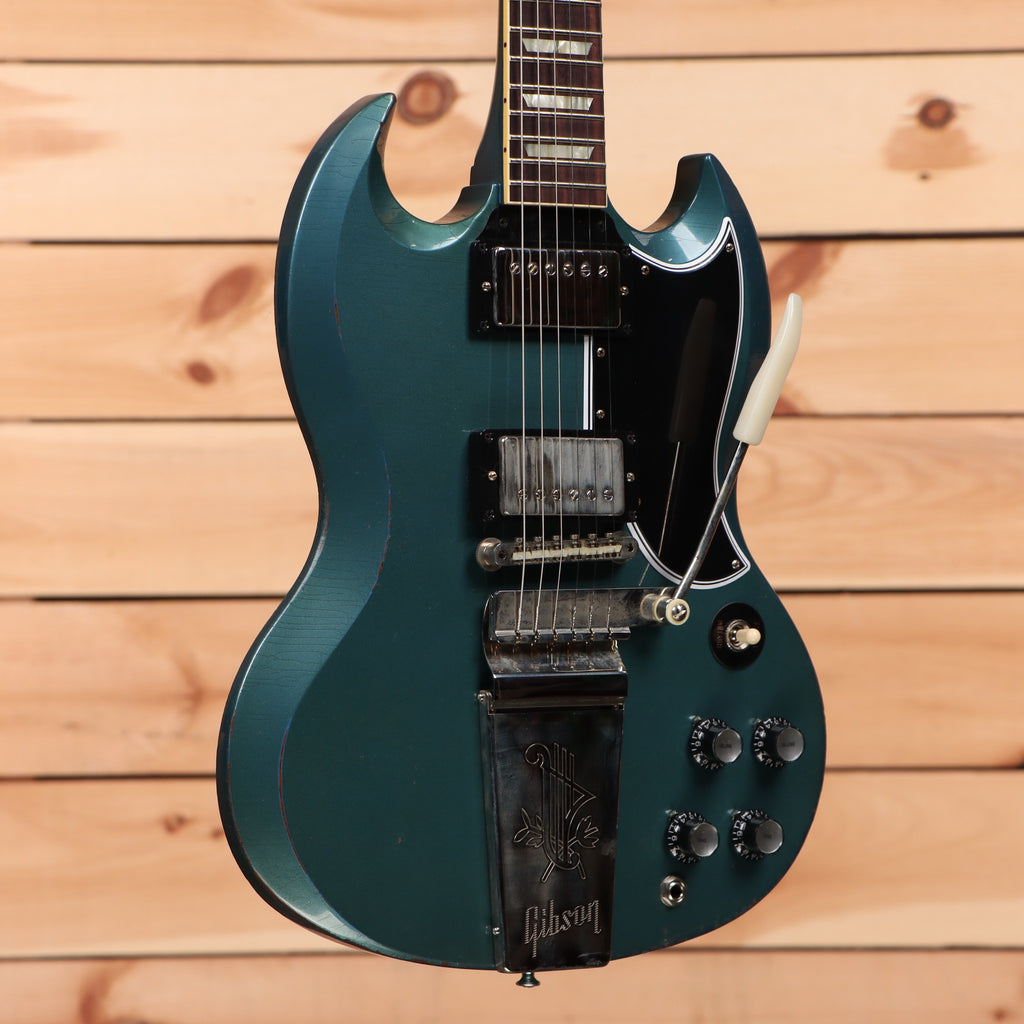Gibson 1964 SG Standard Reissue with Maestro Vibrola Light Aged - Antique Pelham Blue