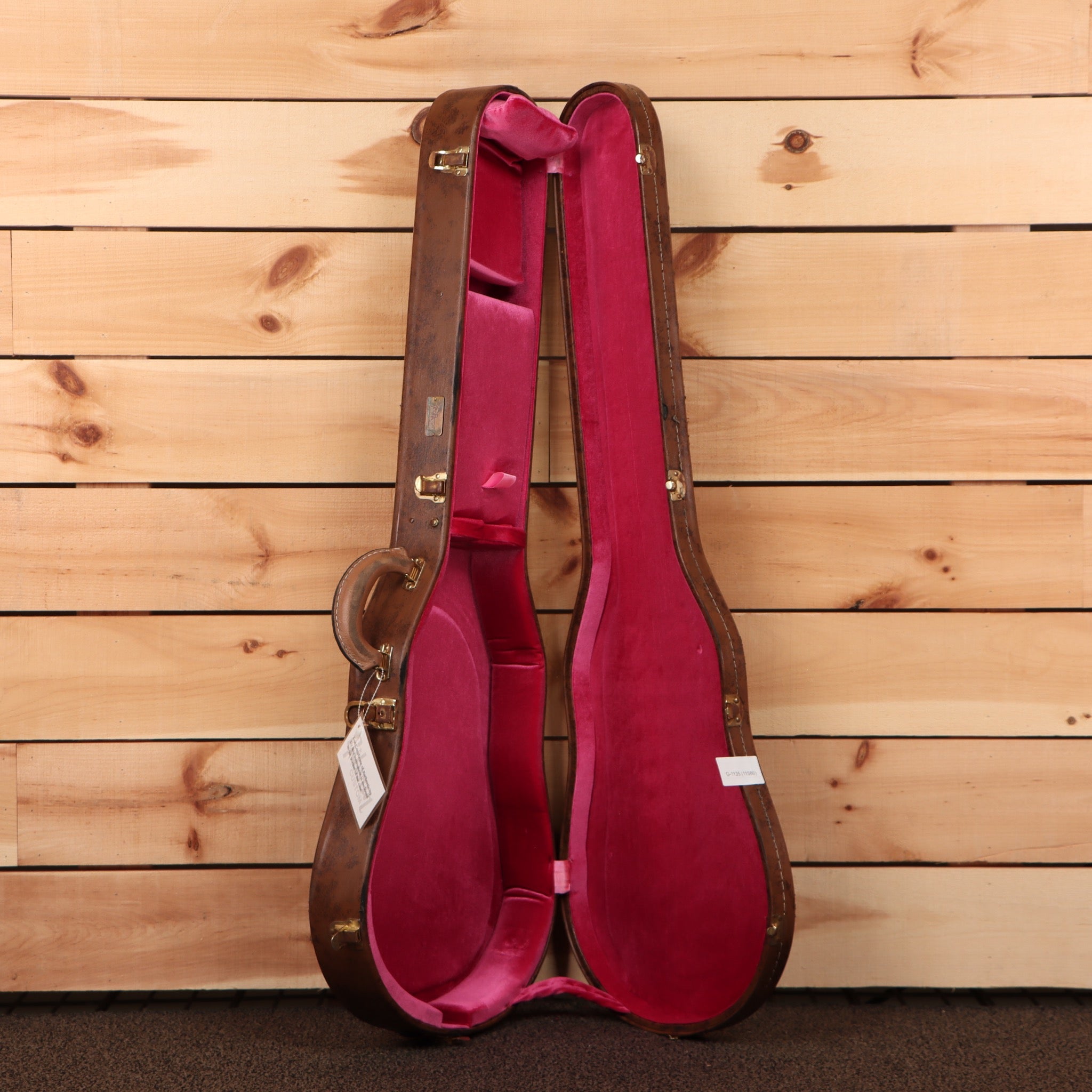 Gibson 1959 Les Paul Standard Reissue electric guitar Heavy Aged Golden Poppy Burst with burgundy velvet case interior