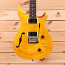 Paul Reed Smith SE Custom 22 semi-hollow electric guitar Santana Yellow with dual humbuckers and f-holes