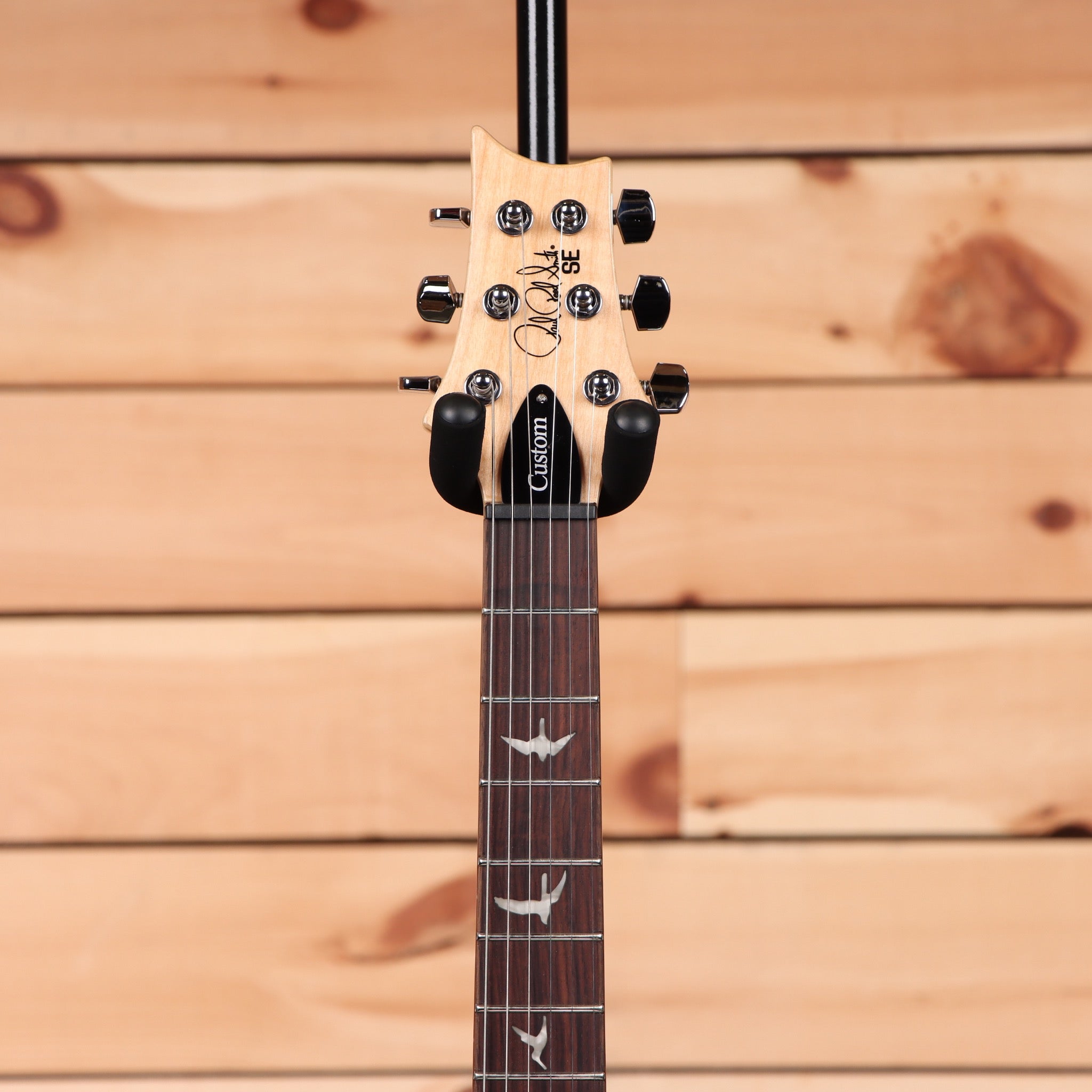 Paul Reed Smith SE Custom 22 semi-hollow electric guitar Santana Yellow with maple neck and inlays