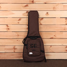 Paul Reed Smith SE Custom 22 semi-hollow electric guitar brown gig bag with shoulder straps