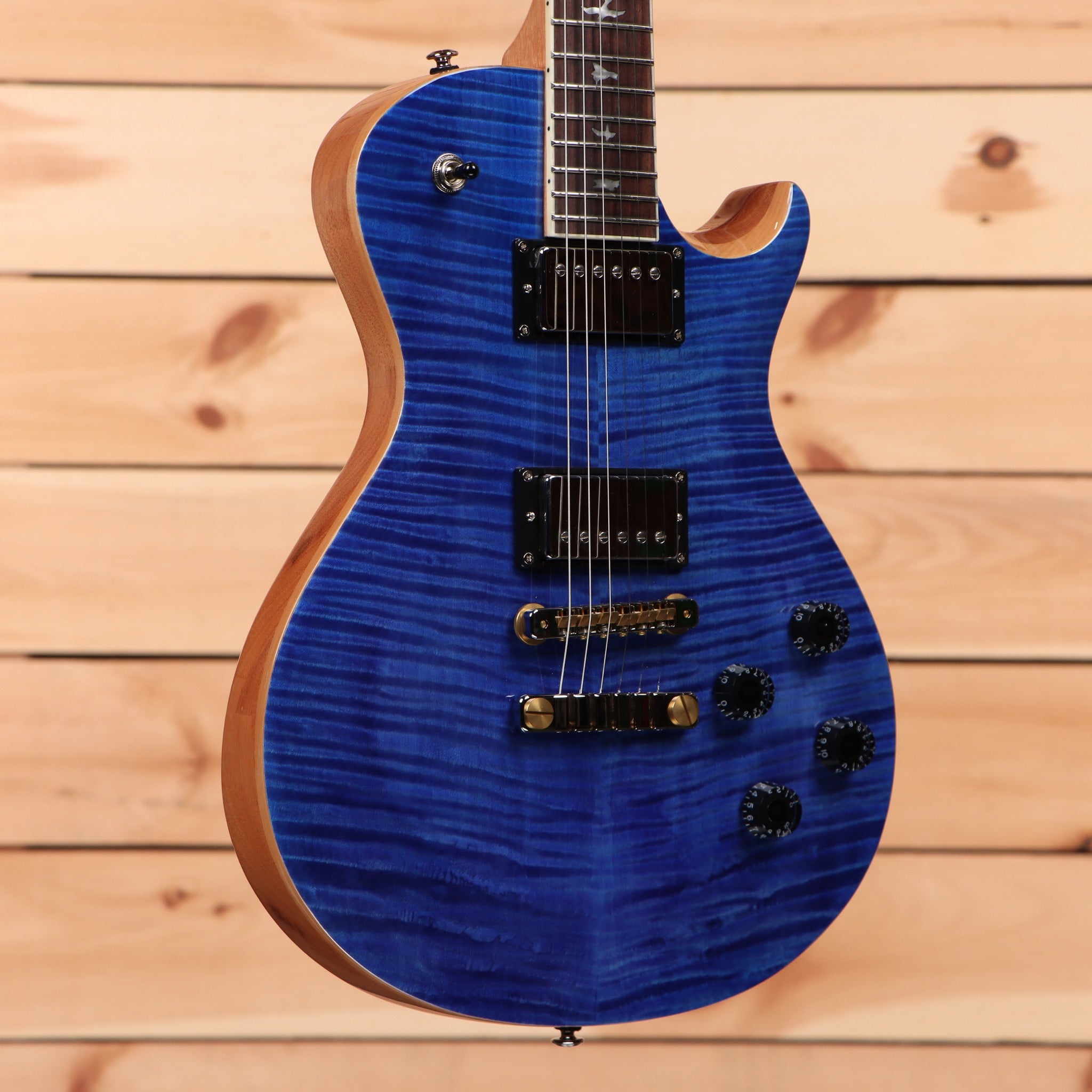 Paul Reed Smith SE McCarty 594 single-cut electric guitar Faded Blue with flamed maple top and dual humbuckers
