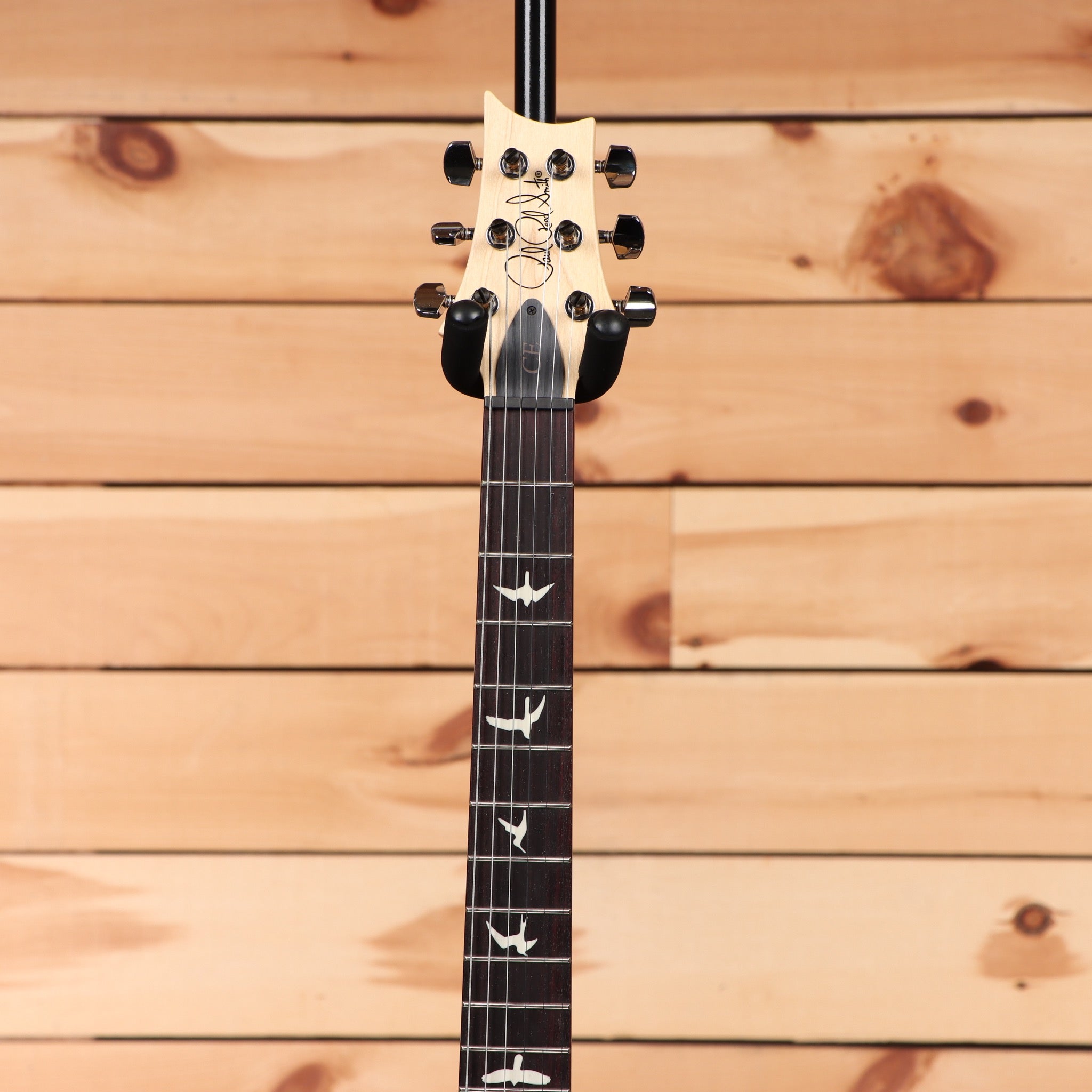 Paul Reed Smith CE 24 semi-hollow electric guitar faded gray black with bird inlays on rosewood fretboard