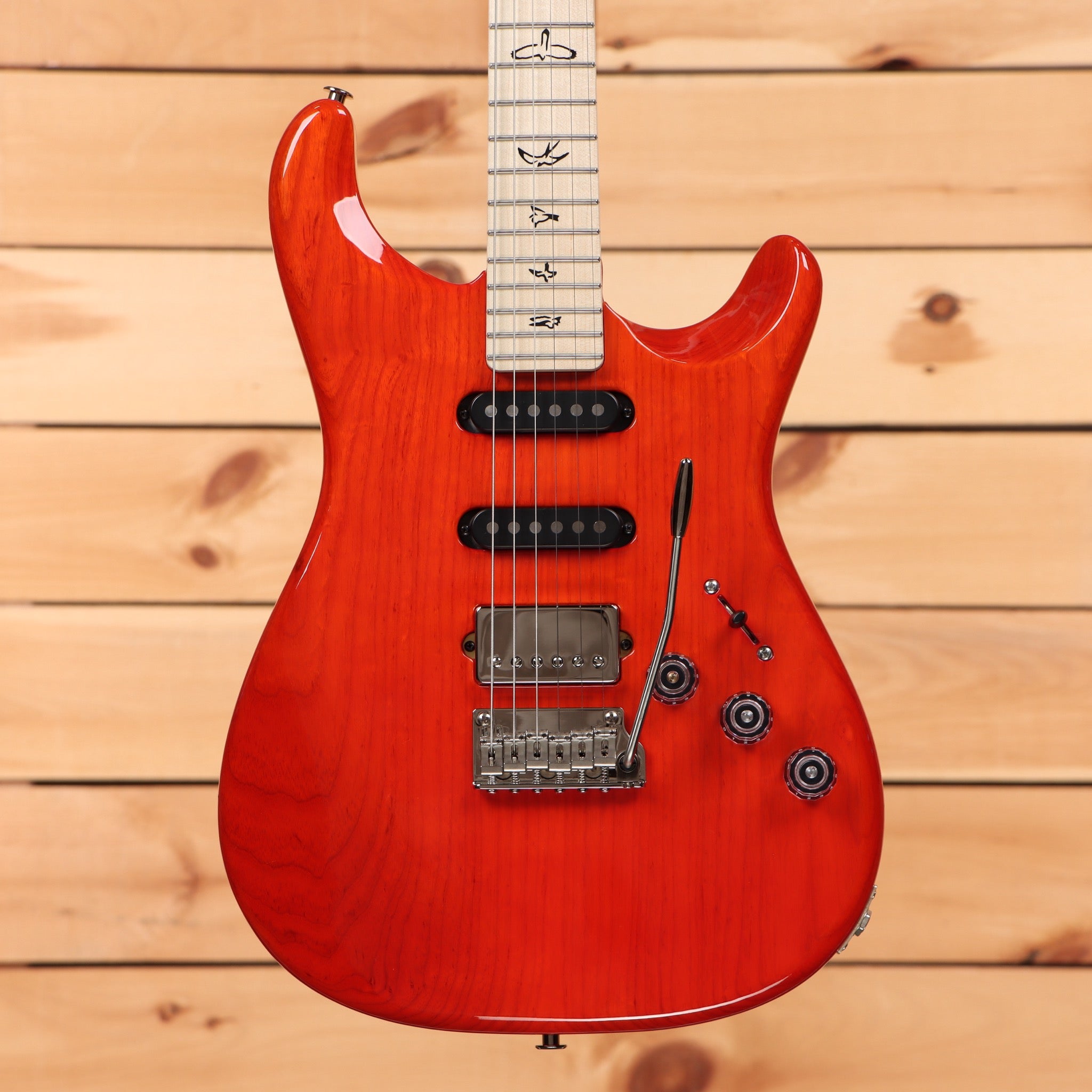 Paul Reed Smith Fiore electric guitar Amaryllis red with humbucker pickups and tremolo bridge