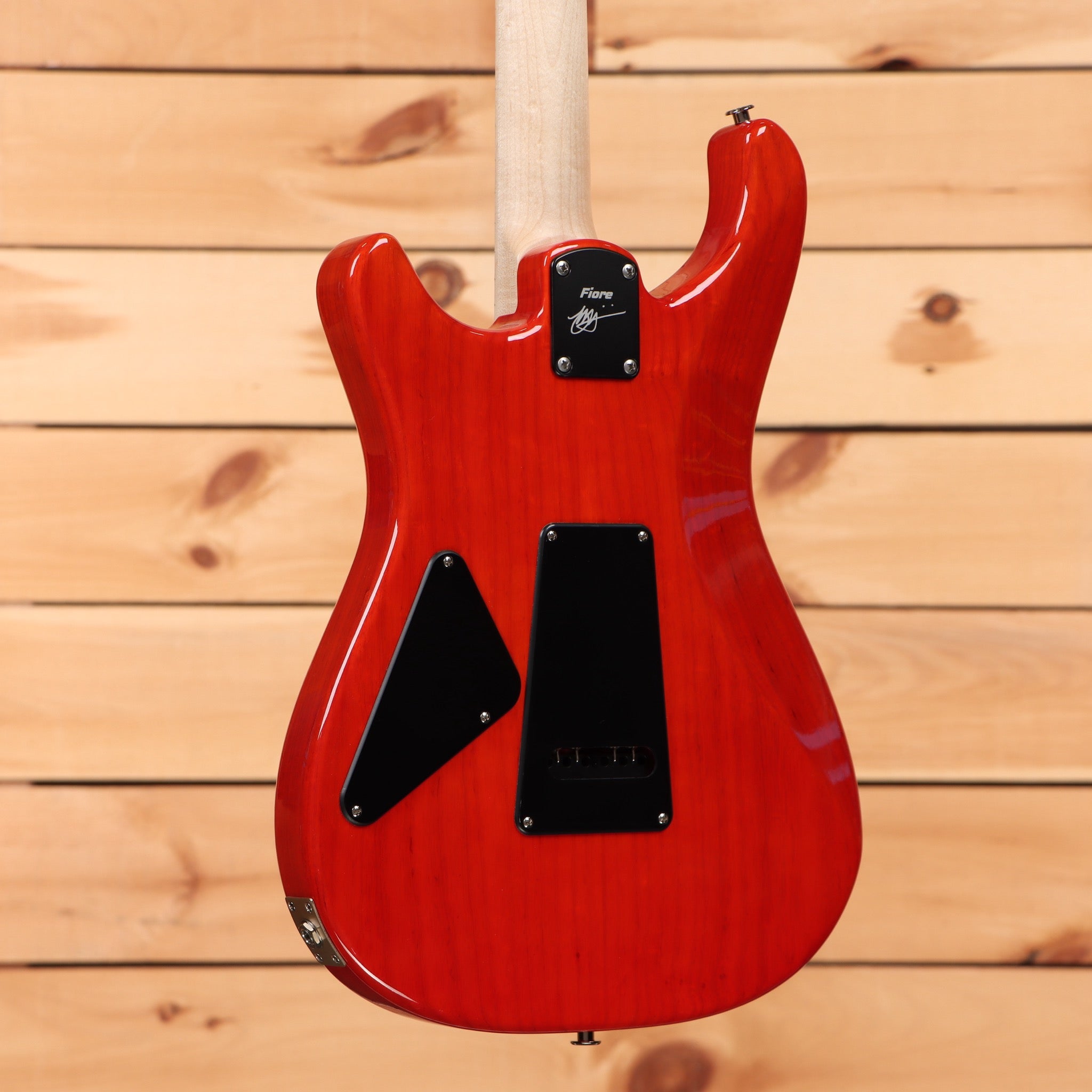 Paul Reed Smith Fiore electric guitar Amaryllis red with black pickguards and maple neck
