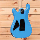 Paul Reed Smith Fiore electric guitar Larkspur blue with black pickguards and maple neck