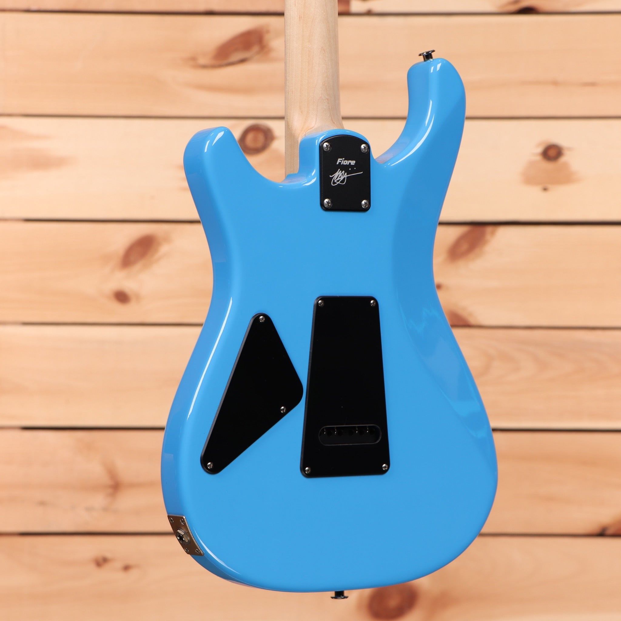 Paul Reed Smith Fiore electric guitar Larkspur blue with black pickguards and maple neck