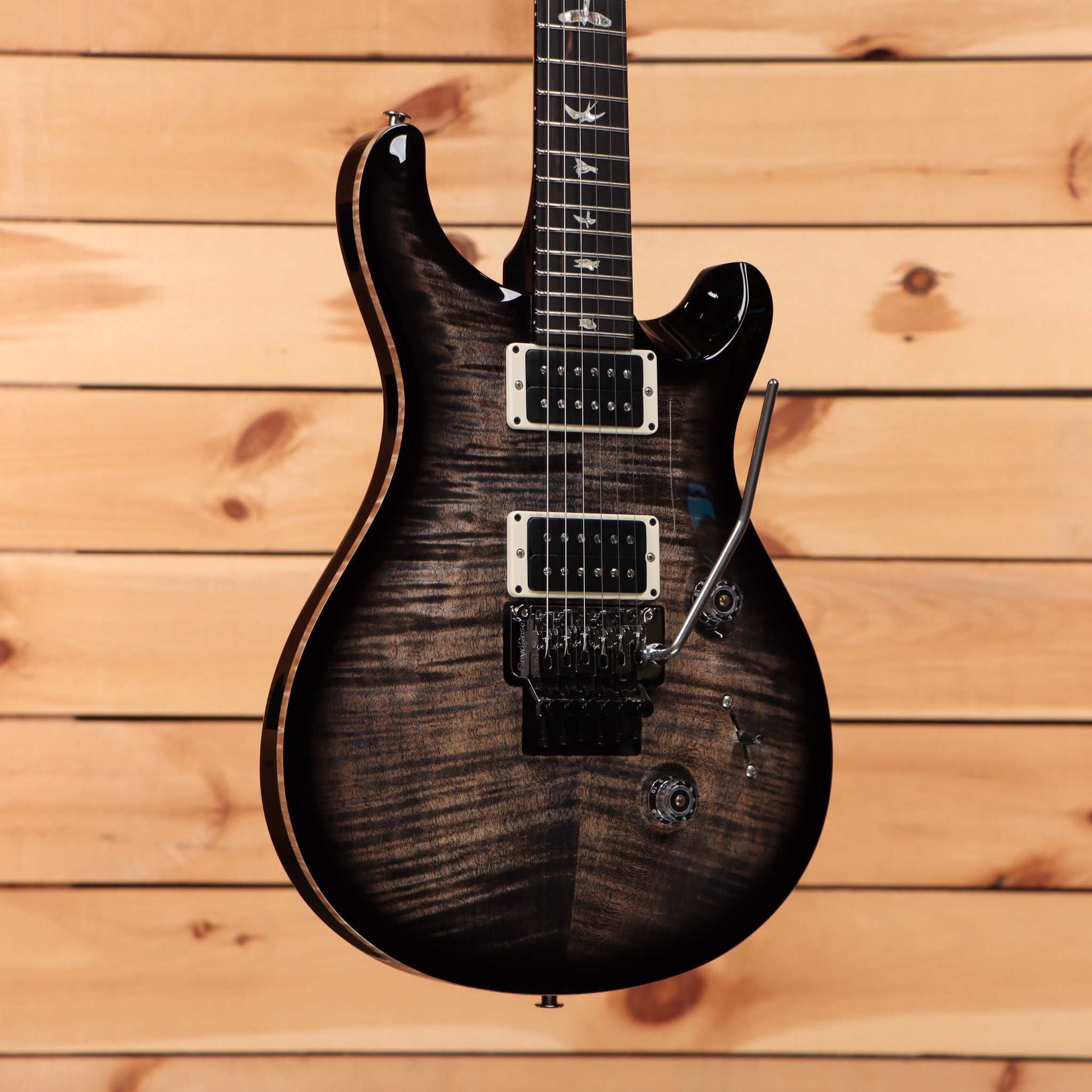 Paul Reed Smith Custom 24 electric guitar Charcoal Burst flamed maple top with dual humbuckers