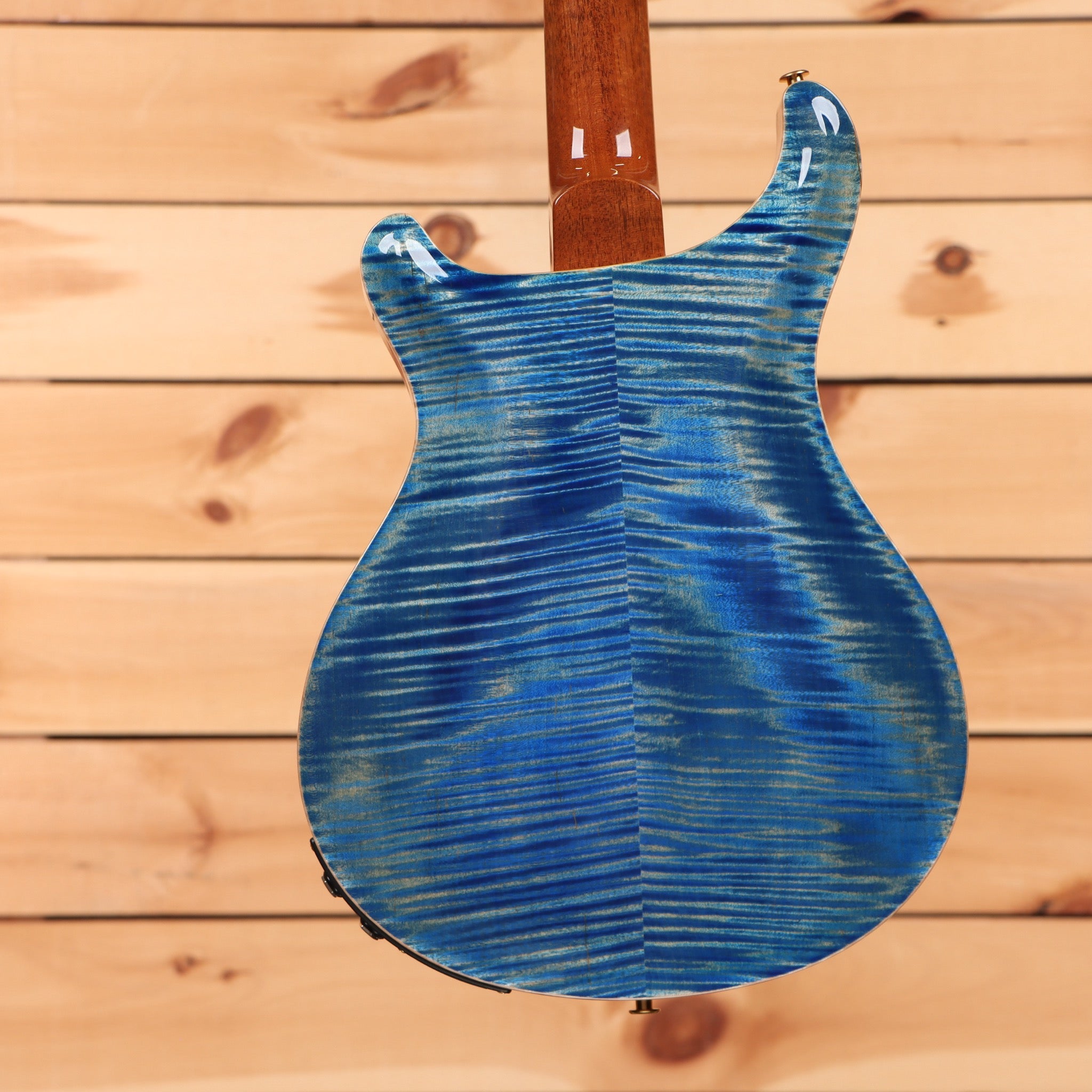 Paul Reed Smith Hollowbody II Piezo hollowbody electric guitar Faded Blue Jean flamed maple top back view