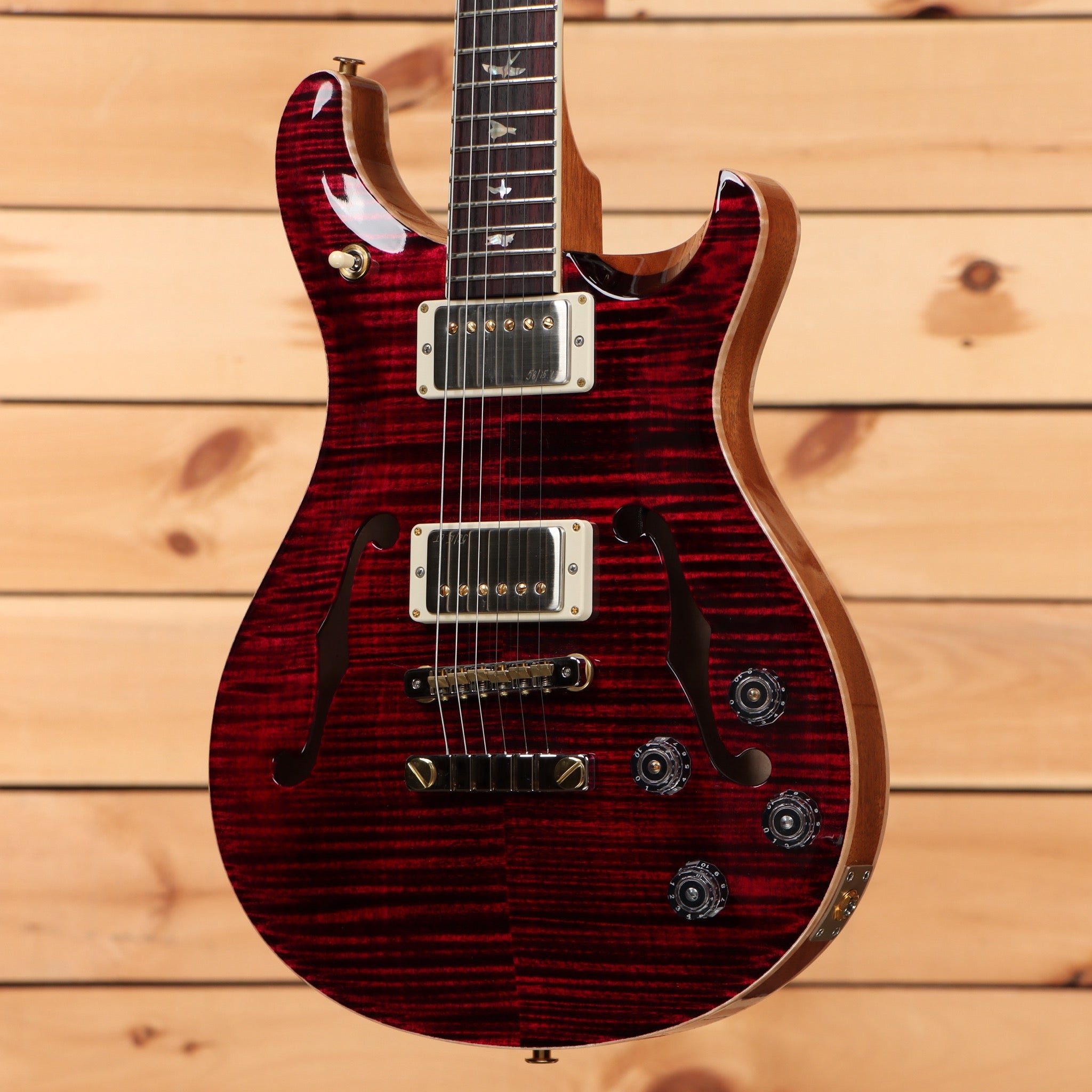 Paul Reed Smith McCarty 594 Hollowbody II semi-hollow electric guitar red tiger flamed maple top with dual humbuckers