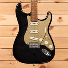 Fender Custom Shop American Custom Stratocaster electric guitar Ebony with cream pickguard and single-coil pickups