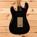 Fender Custom Shop American Custom Stratocaster electric guitar Ebony with cream pickguard and single-coil pickups