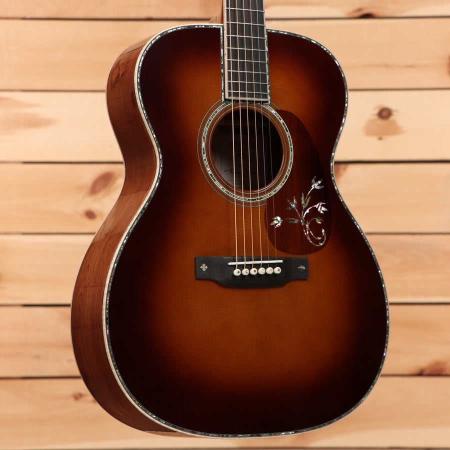 Martin Limited CEO-10 NAMM 2023 dreadnought acoustic guitar Ambertone with abalone binding and inlay