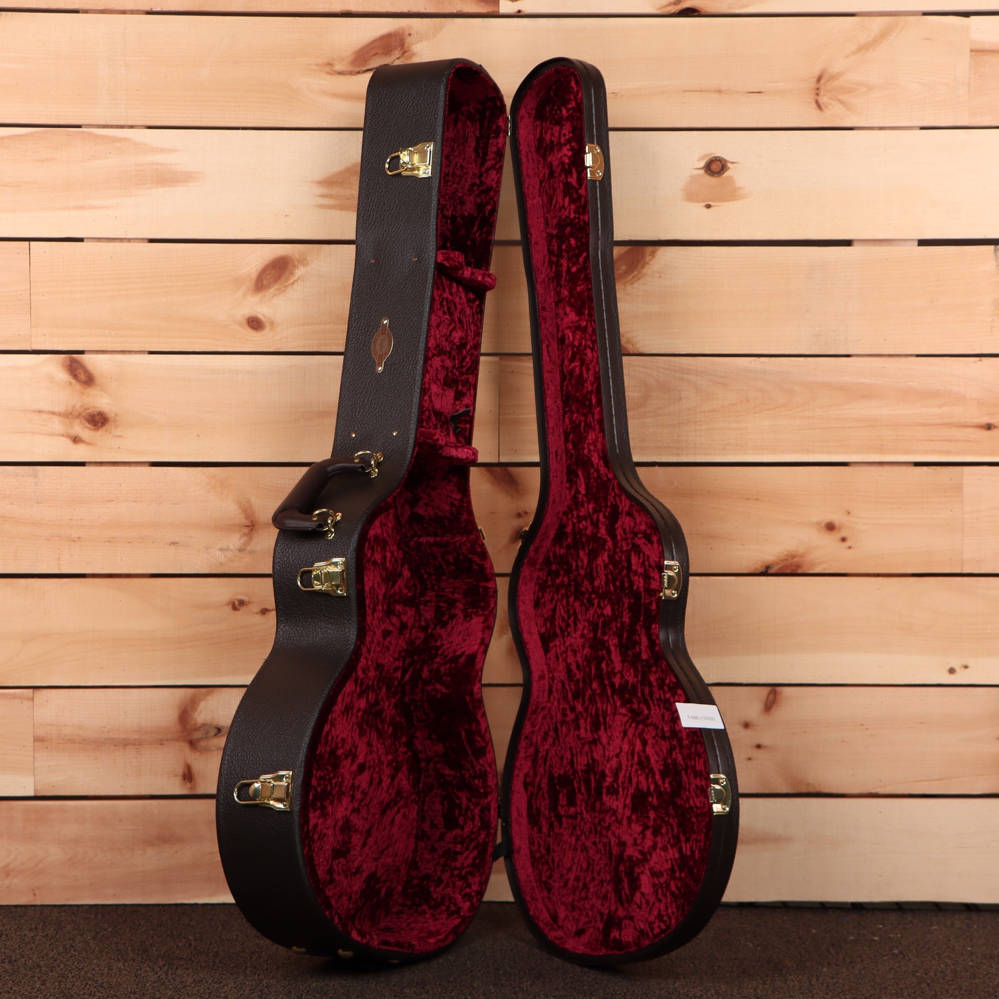 Taylor Custom Grand Auditorium acoustic guitar natural finish with gold hardware and burgundy velvet case lining