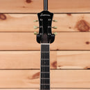 Eastman T186MX semi-hollow body electric guitar Goldburst with cream tuning pegs and f-holes