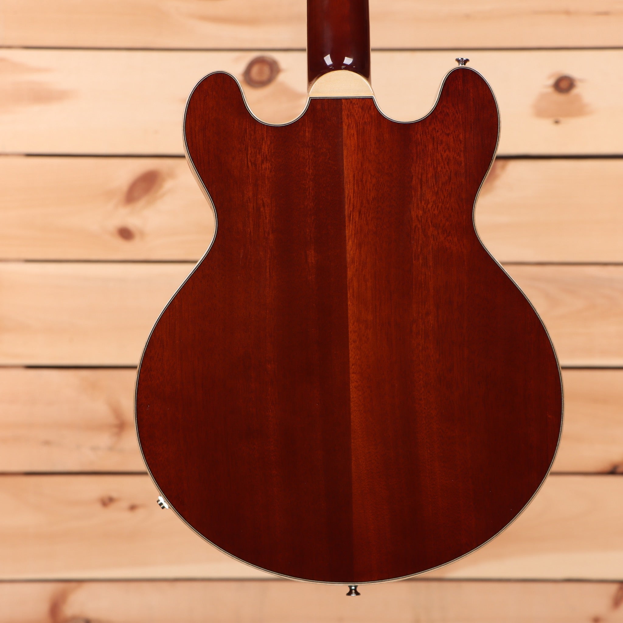Eastman T184MX semi-hollow electric guitar goldburst finish with f-holes and maple binding