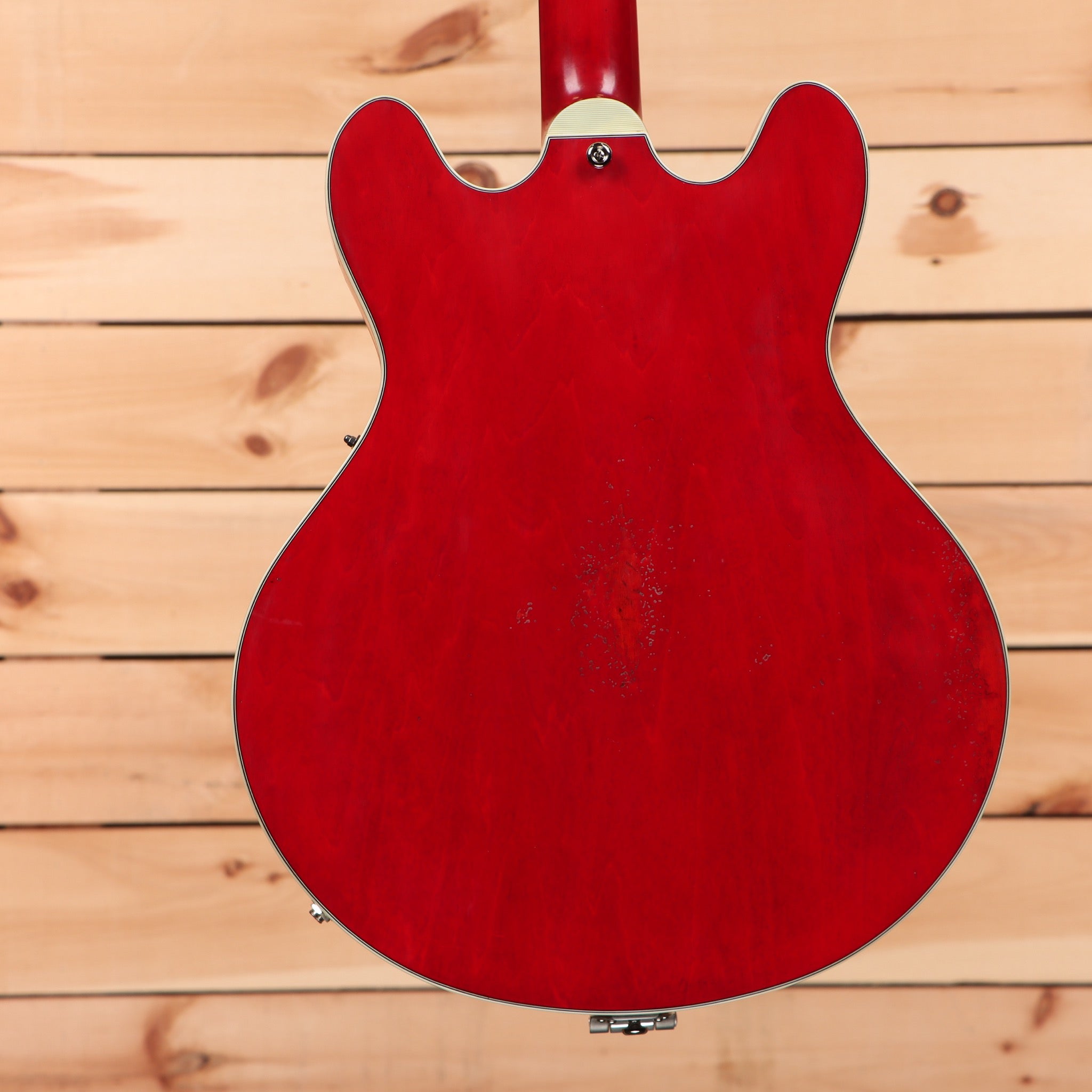 Eastman T64VRD semi-hollow electric guitar Antique Red with cream binding and f-holes