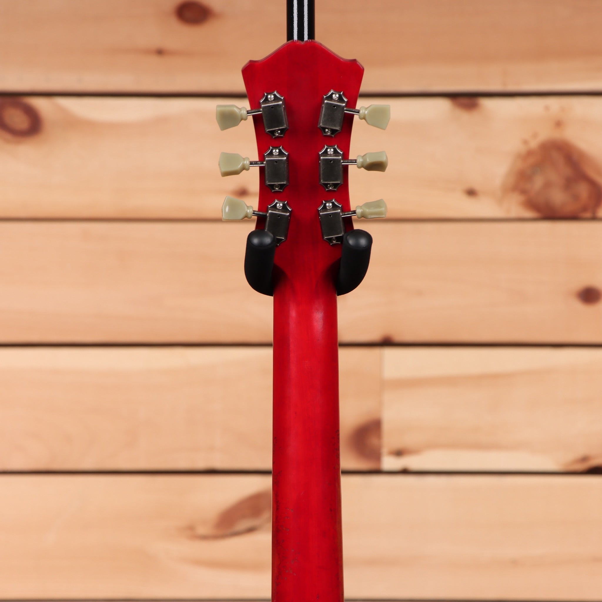 Eastman T64VRD semi-hollow electric guitar Antique Red with vintage-style tuning machines