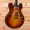 Eastman T186MX semi-hollow electric guitar Goldburst with dual humbuckers and f-holes