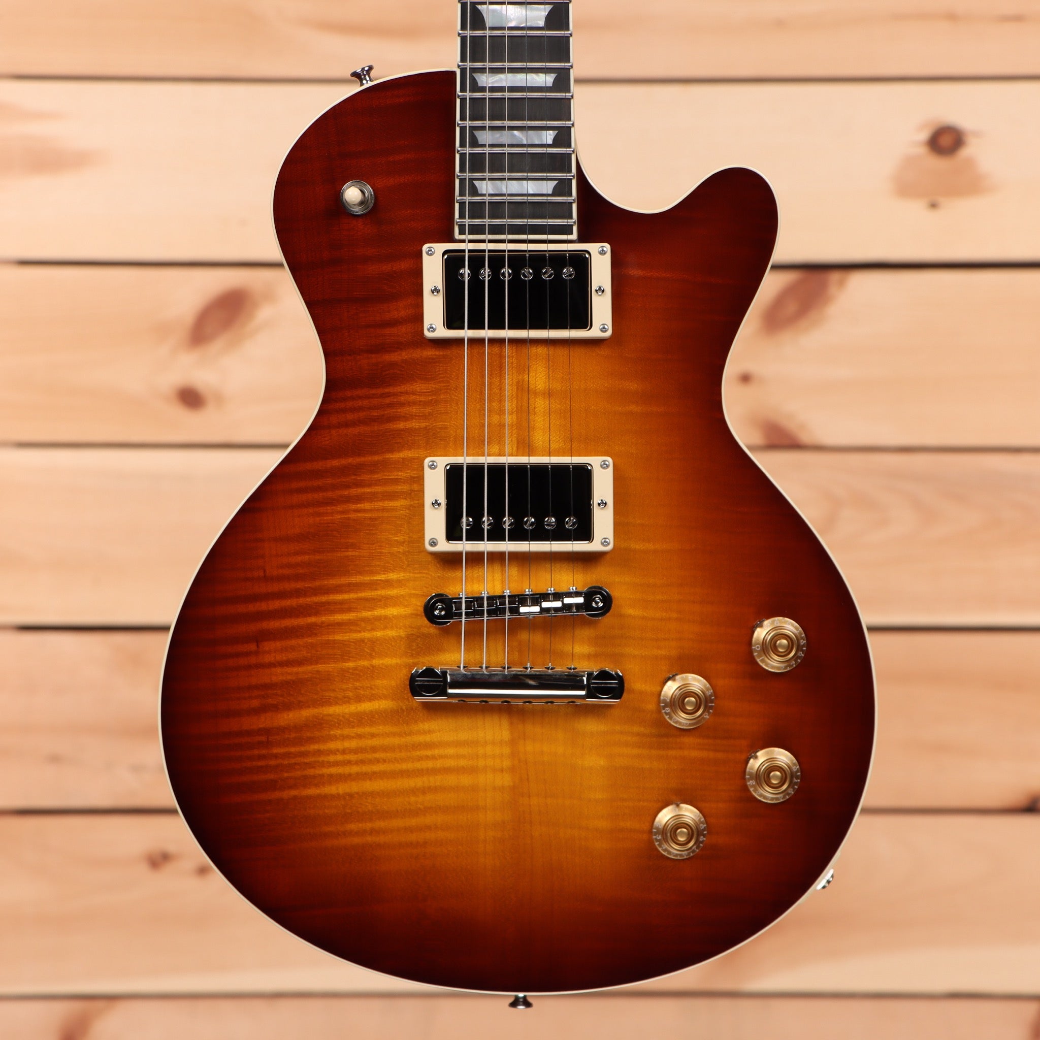 Eastman SB59 semi-hollow body electric guitar Goldburst with dual humbucker pickups and gold hardware