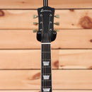 Eastman SB56-N semi-hollow body electric guitar Vintage Gold with dual humbuckers and block inlays
